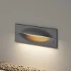 Lucande Terrassebelysning > LED-vægindbygningslampe Zandro, 25 cm, antracit, IP65