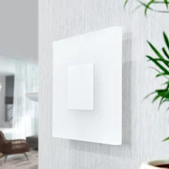 Lucande Væglamper|Væglamper > LED-væglampe Berlind, 26 cm, hvid, glas, metal