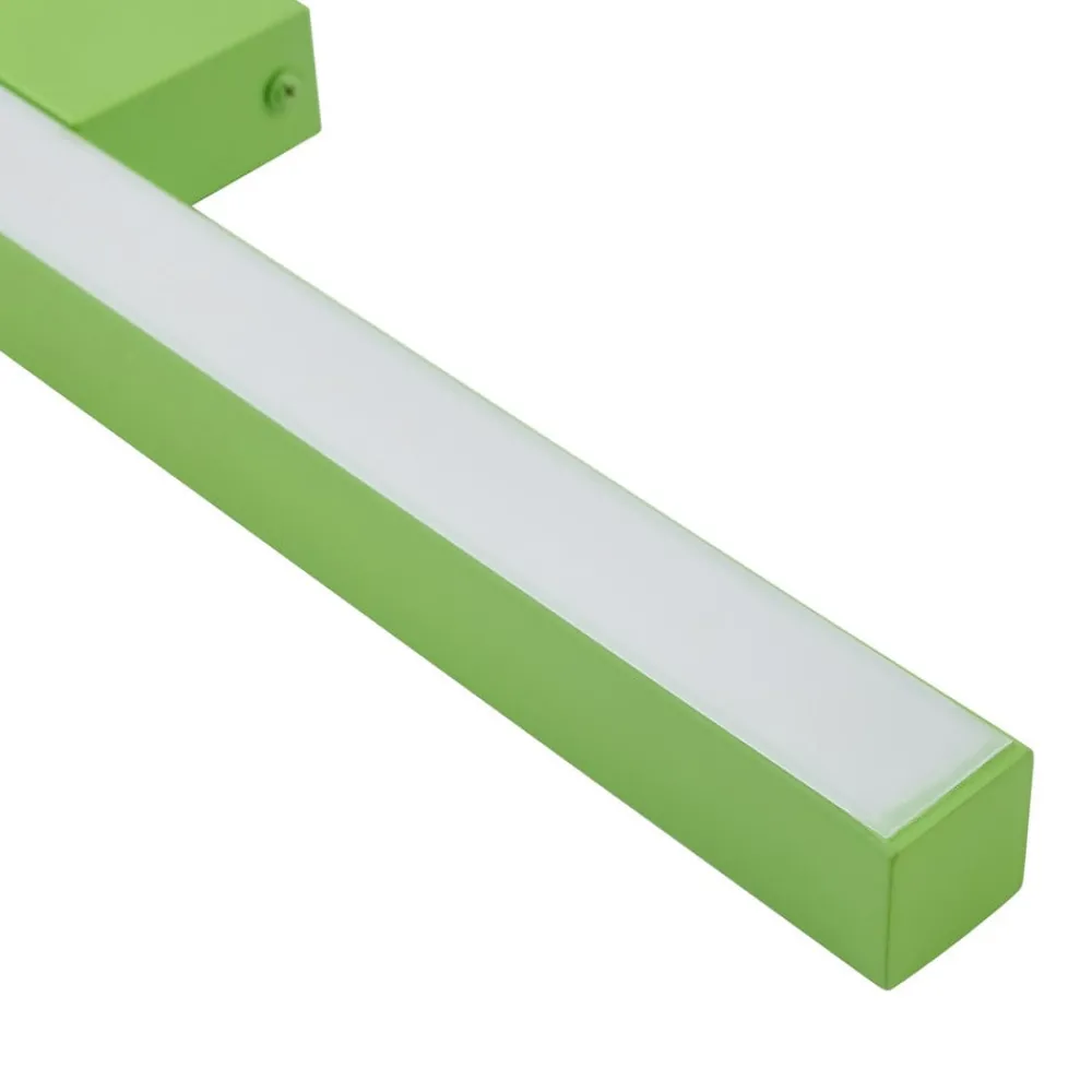 Væglamper ^ Lucande LED-væglampe Check, grøn, metal, CCT, dæmpbar