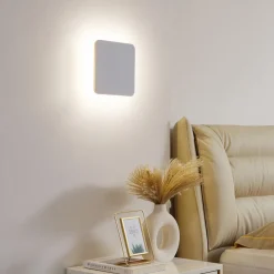 Lucande Væglamper > LED-væglampe Elrik, hvid, 22 cm høj, metal