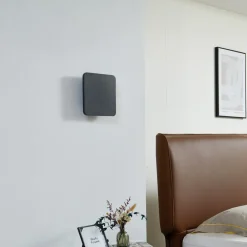 Lucande Væglamper > LED-væglampe Elrik, sort, 22 cm høj, metal