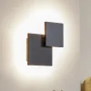 Lucande Gang|Væglamper > LED-væglampe Elrik, sort, 27 cm høj, metal