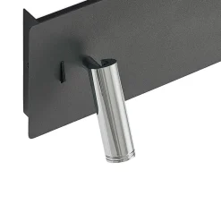 Lucande Væglamper > LED-væglampe Kimo, 32 cm, sort, aluminium, USB