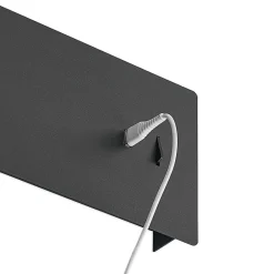 Lucande Væglamper > LED-væglampe Kimo, 32 cm, sort, aluminium, USB
