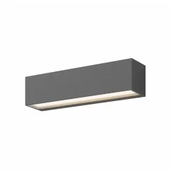 Væglamper ^ Lucande LED-væglampe Lengo, 25 cm antracit, op/ned 3000K