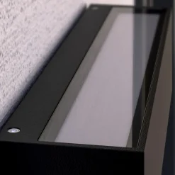 Væglamper ^ Lucande LED-væglampe Lengo, 25 cm antracit, op/ned 3000K