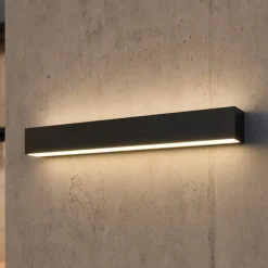 Lucande Terrassebelysning > LED-væglampe Lengo, 50 cm antracit, op/ned 3000K