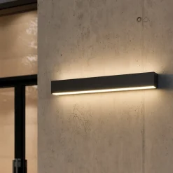Lucande Terrassebelysning > LED-væglampe Lengo, 50 cm antracit, op/ned 3000K