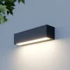 Lucande Terrassebelysning|Væglamper > LED-væglampe Lengo, 25 cm, antracit, down, 3000K