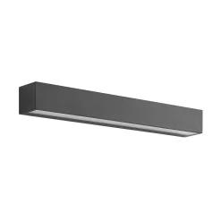 Terrassebelysning ^ Lucande LED-væglampe Lengo, 50 cm, antracit, ned, 3.000K