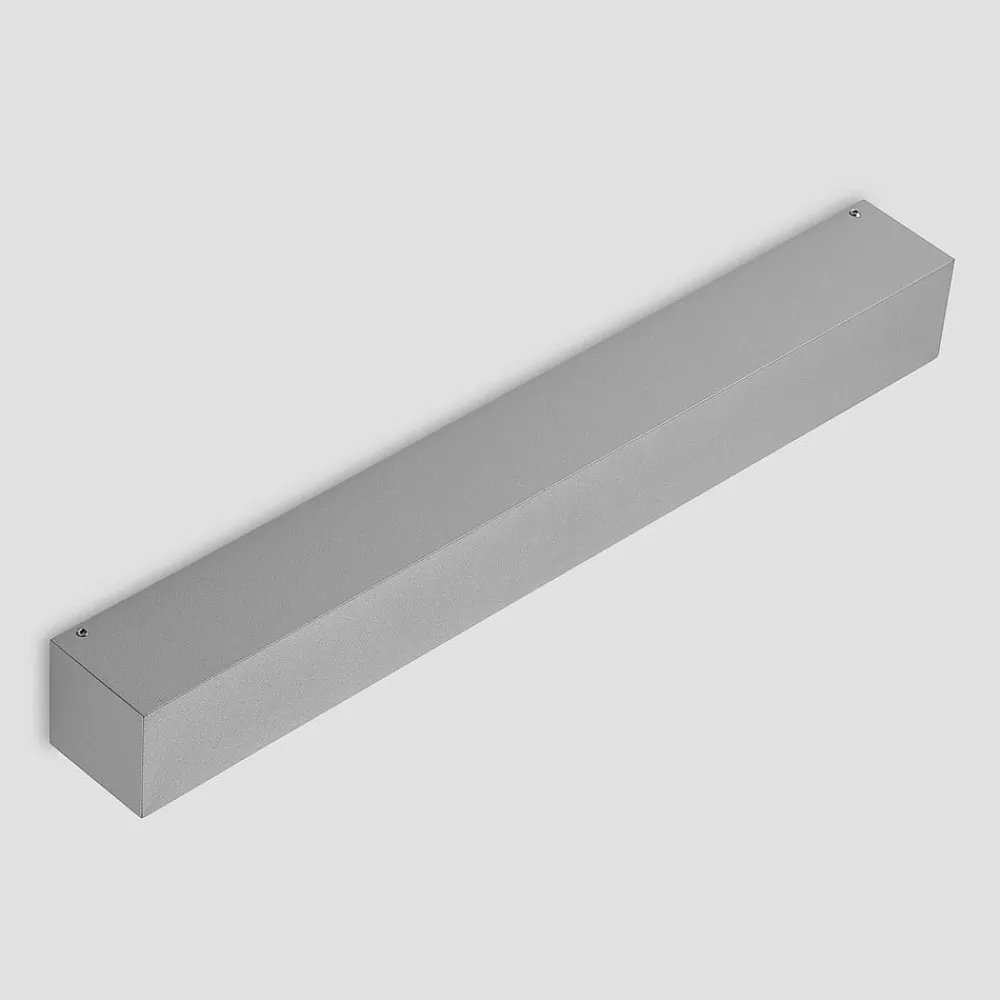 Lucande Terrassebelysning|Væglamper > LED-væglampe Lengo, 50 cm, sølv, 1 lyskilde, IP65