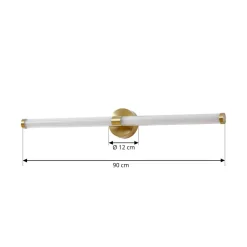 Væg- Og Spejllamper|Væglamper ^ Lucande LED-væglampe Melisa, guld, 90 cm, CCT, IP44