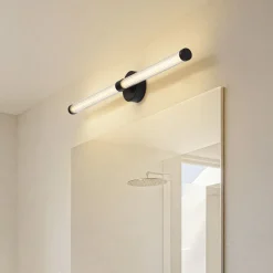Lucande Væg- Og Spejllamper > LED-væglampe Melisa, sort, 90 cm, CCT, IP44