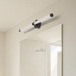 Lucande Væg- Og Spejllamper > LED-væglampe Melisa, sort, 90 cm, CCT, IP44