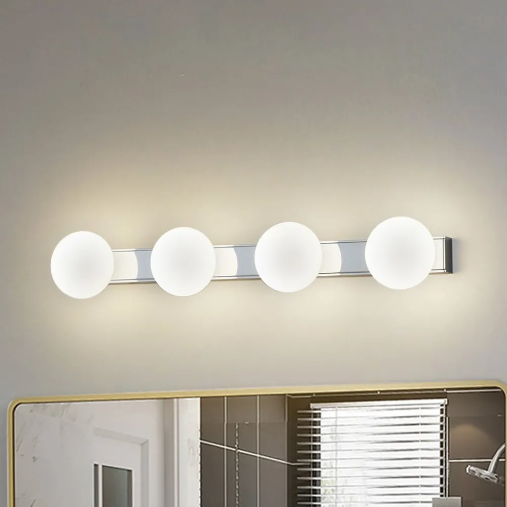 Lucande Væg- Og Spejllamper|Væglamper > LED-væglampe til badeværelset Myrra, krom, glas, 60 cm, IP44