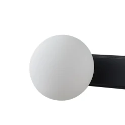 Lucande Væg- Og Spejllamper|Væglamper > LED-væglampe til badeværelset Myrra, sort, glas, 60 cm, IP44