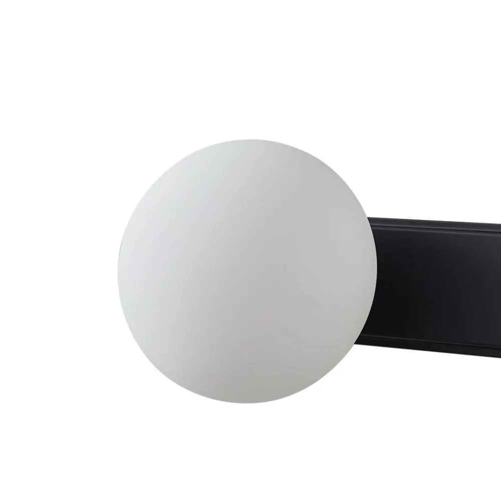 Lucande Væg- Og Spejllamper|Væglamper > LED-væglampe til badeværelset Myrra, sort, glas, 60 cm, IP44