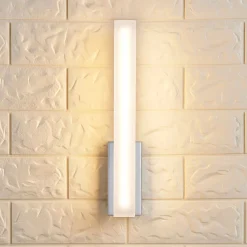 Lucande Væg- Og Spejllamper > LED-væglampe til badeværelset Julie, 32 cm høj, krom, IP44