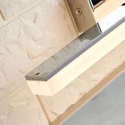 Væg- Og Spejllamper|Væglamper ^ Lucande LED-væglampe til badeværelset Julie, 46 cm, krom, metal, IP44