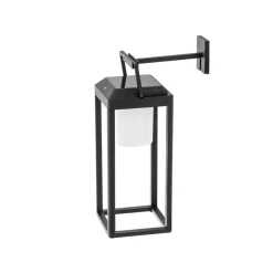Lucande Væglamper > LED-væglampe Tilena, kantet, sort, aluminium