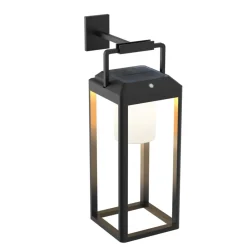 Lucande Væglamper > LED-væglampe Tilena, kantet, sort, aluminium
