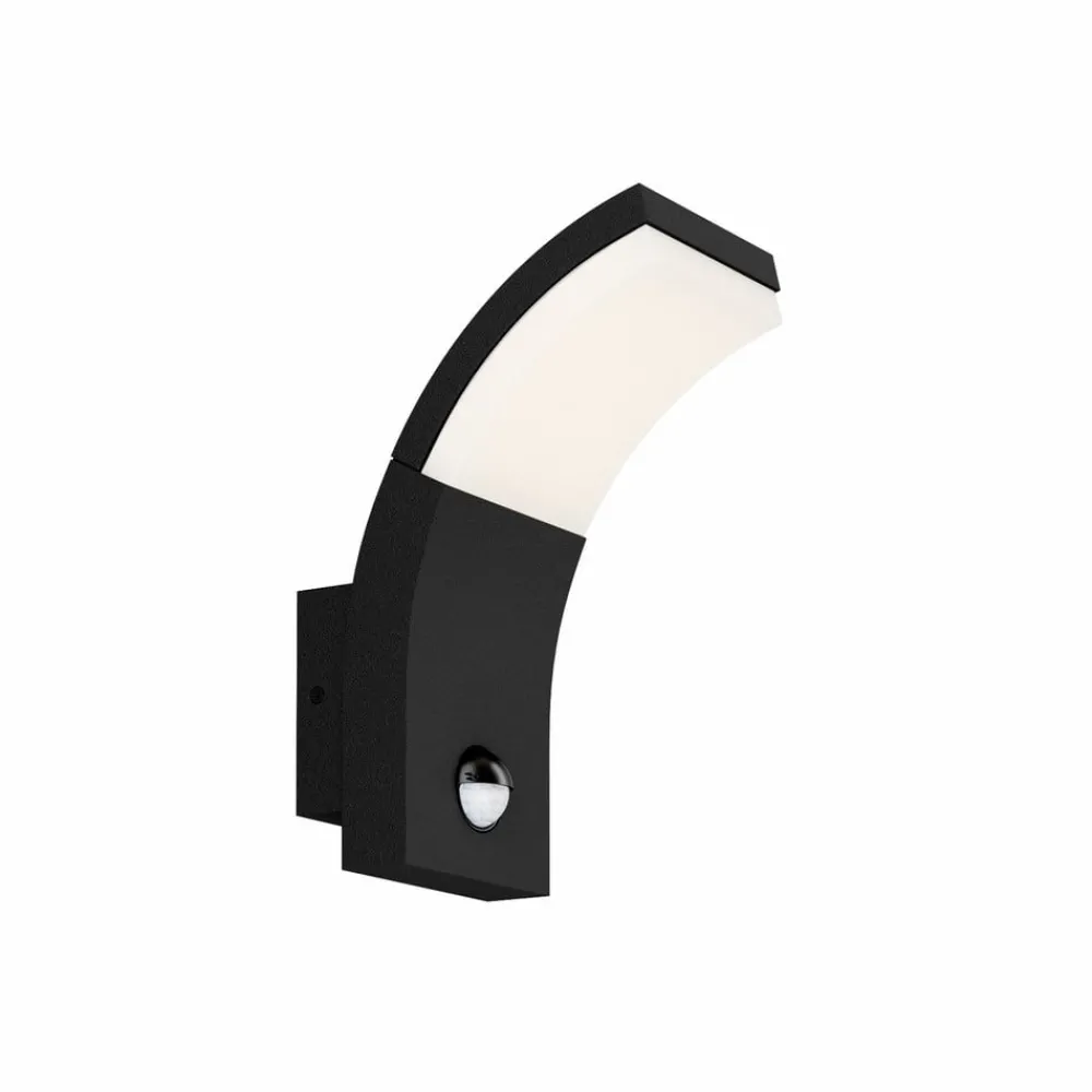 Lucande Væglampe Med Sensor|Terrassebelysning > LED-væglampe Timm, sensor, 20cm, antracit, IP54