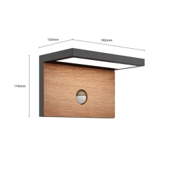 Væglampe Med Sensor|Væglamper ^ Lucande Lignus LED-væglampe, bevægelsessensor