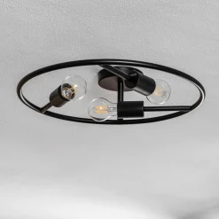 Lucande Loftlamper > Linnard loftlampe af stål, 3 lyskilder