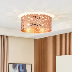 Lucande Loftlamper > loftlampe Aeloria, kobber, jern, Ø 50 cm, E27