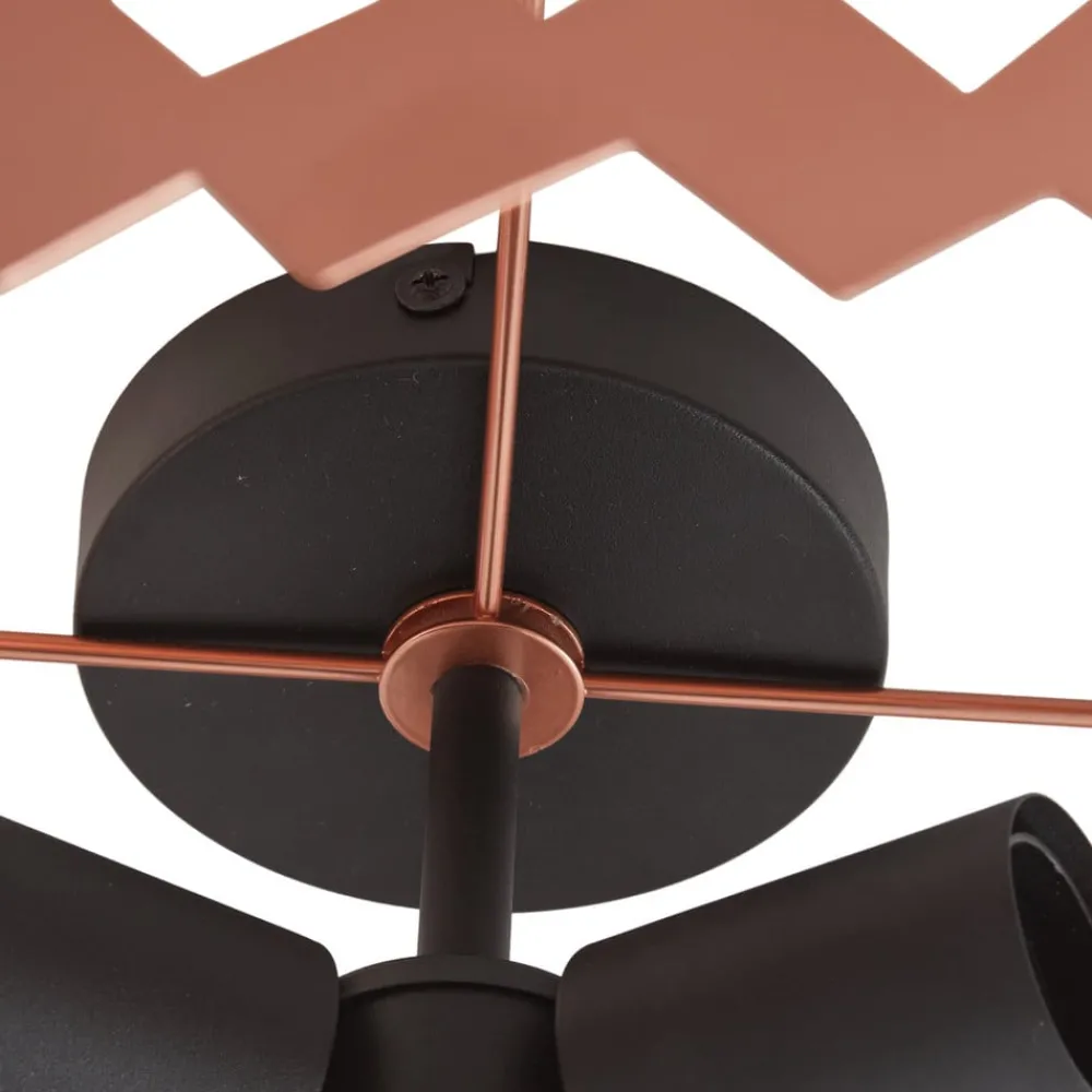Lucande Loftlamper > loftlampe Aeloria, kobber, jern, Ø 50 cm, E27