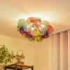 Lucande Gang|Loftlamper > loftlampe Diborah, farvet, glas, Ø 50 cm, G9