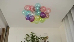 Lucande Gang|Loftlamper > loftlampe Diborah, farvet, glas, Ø 50 cm, G9