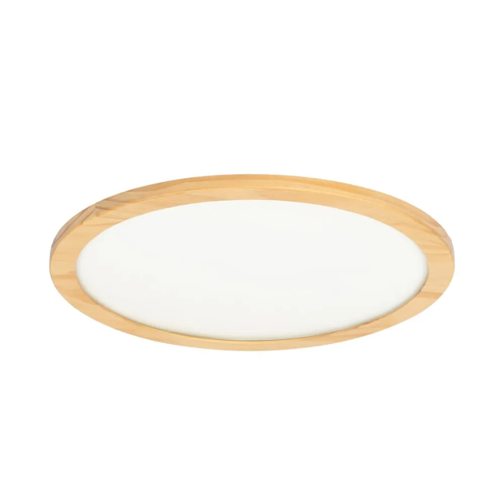 Loftlamper|Loftlamper ^ Lucande loftlampe Joren, Ø 48 cm, træ, CCT, fjernbetjening