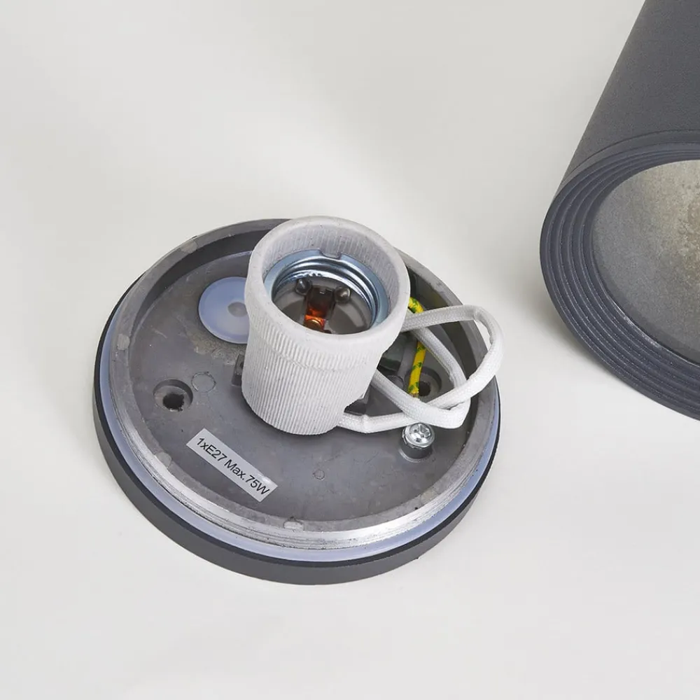 Lucande Terrassebelysning|Udendørs Loftlamper > loftspot Minna, antracit, 14 cm, IP54, E27