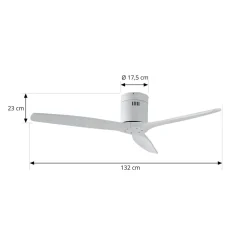 Lucande Loftventilatorer > loftventilator Vindur, hvid, DC, støjsvag, Ø 132 cm