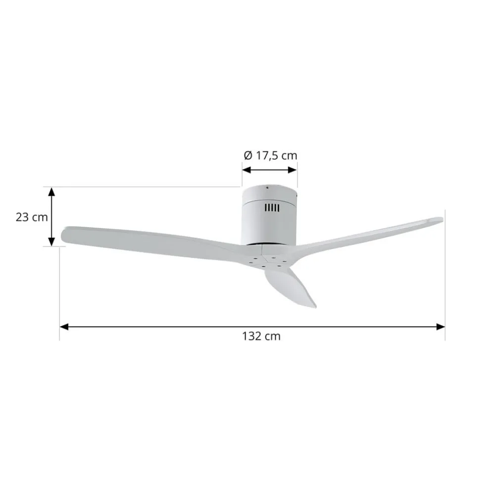 Lucande Loftventilatorer > loftventilator Vindur, hvid, DC, støjsvag, Ø 132 cm