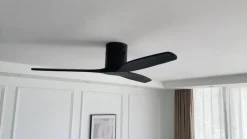 Loftventilatorer ^ Lucande loftventilator Vindur, sort, DC, støjsvag, 132 cm
