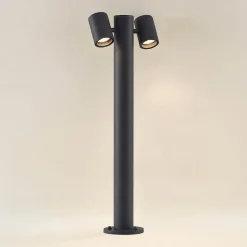 Lucande Terrassebelysning|Gadebelysning > Maloney pullert, 2 lyskilder, 75 cm, antracit