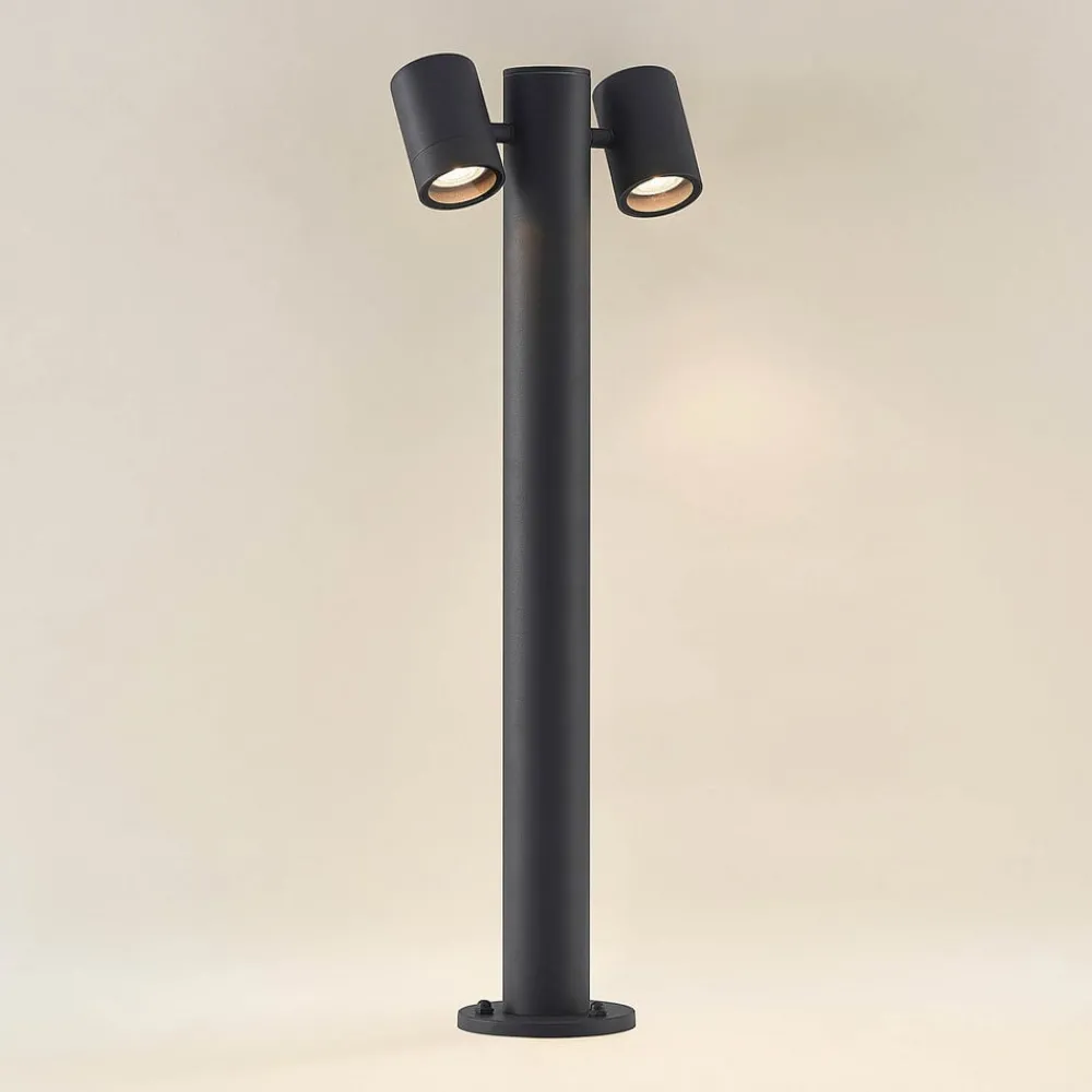 Lucande Terrassebelysning|Gadebelysning > Maloney pullert, 2 lyskilder, 75 cm, antracit