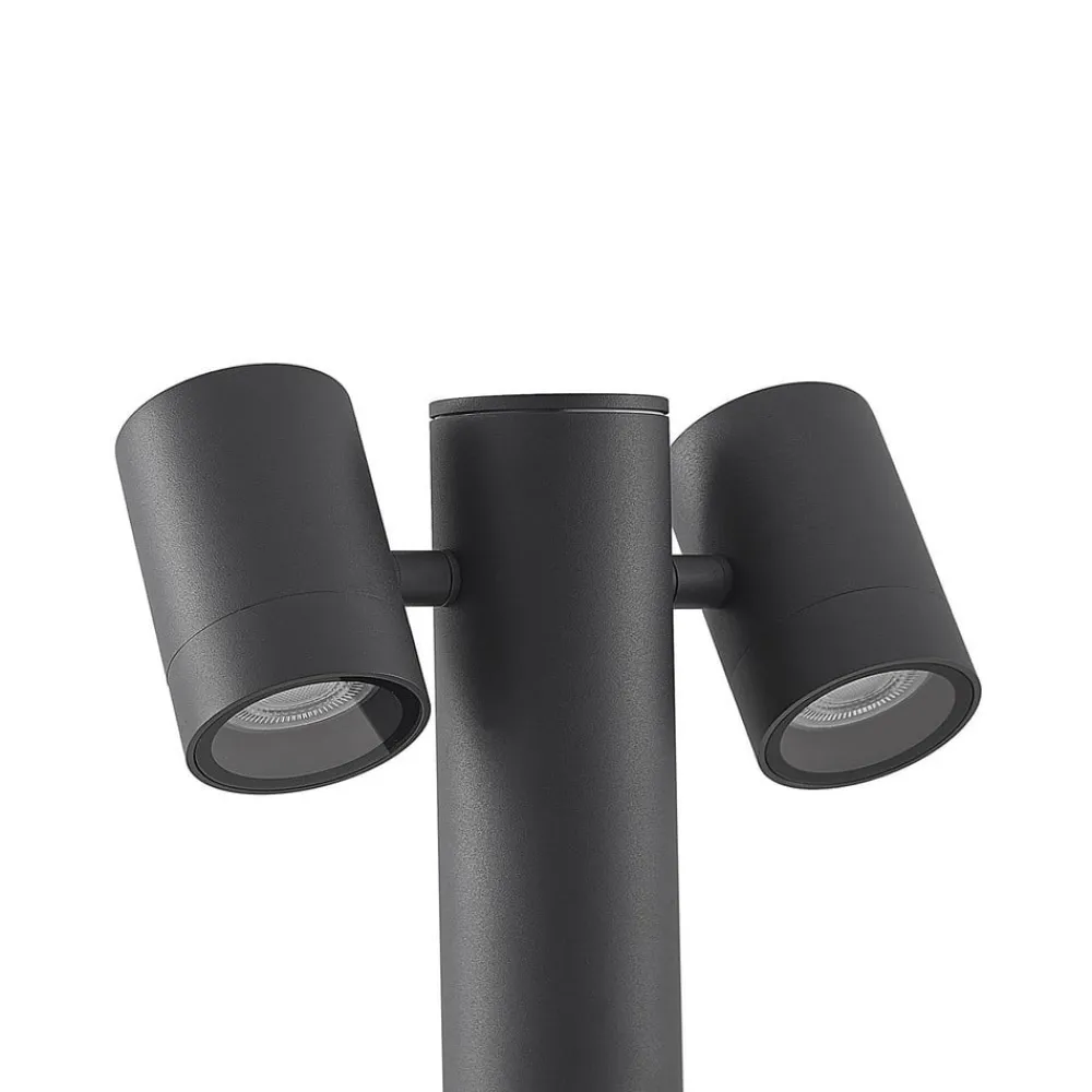 Sokkellamper ^ Lucande Maloney sokkellampe, 50 cm, antracit, IP54