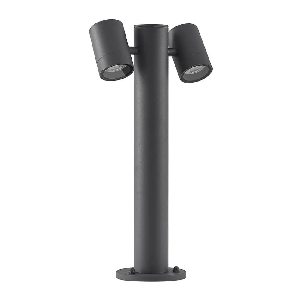 Sokkellamper ^ Lucande Maloney sokkellampe, 50 cm, antracit, IP54