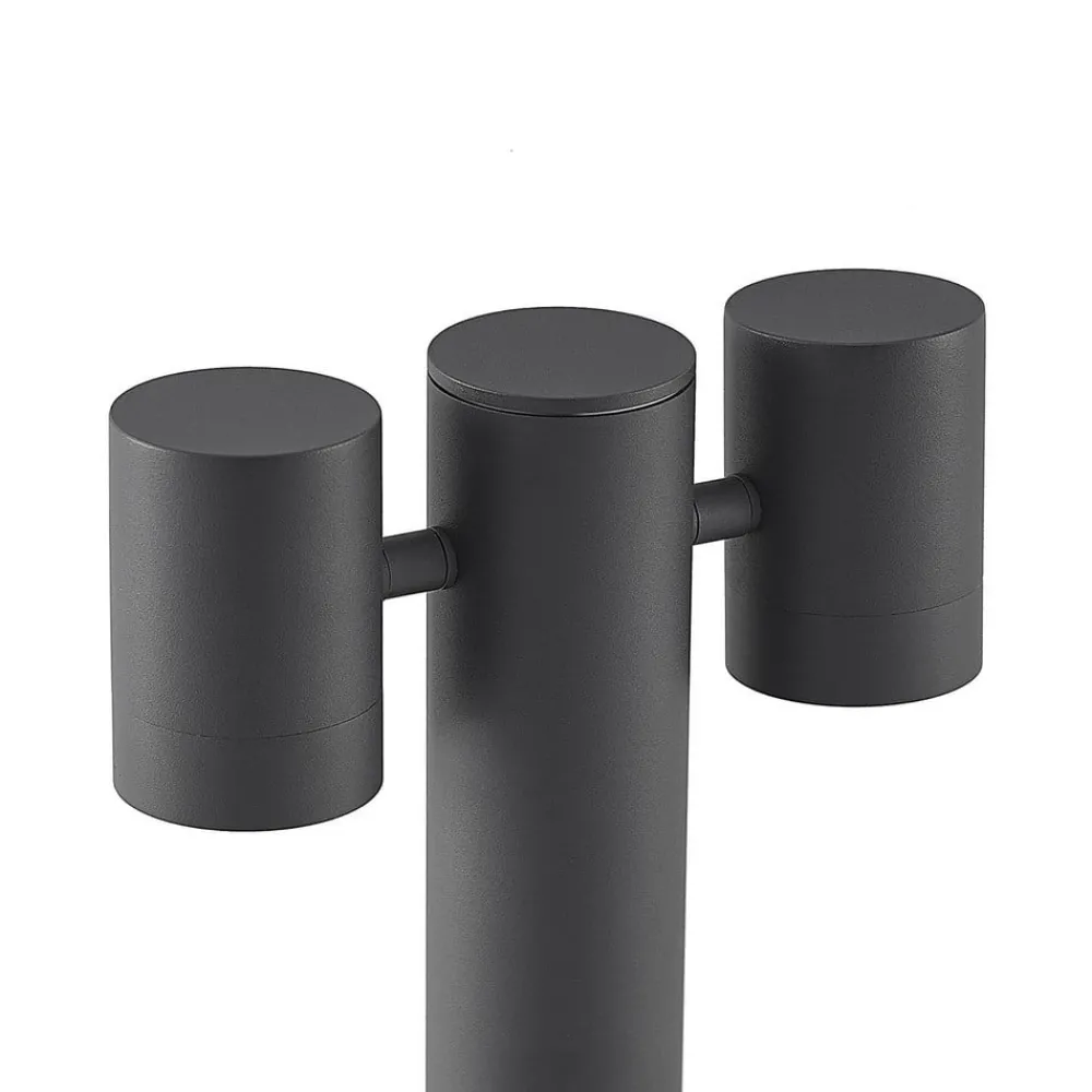 Sokkellamper ^ Lucande Maloney sokkellampe, 50 cm, antracit, IP54