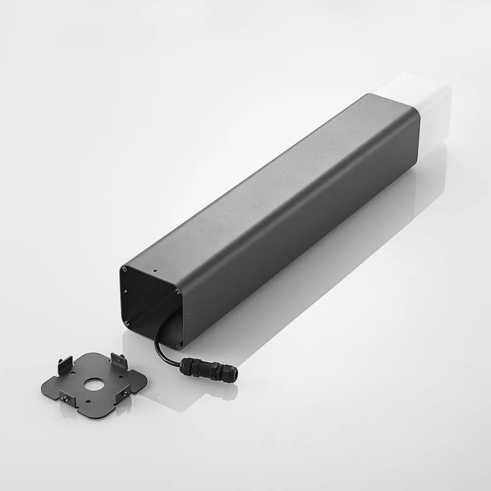 Gadebelysning ^ Lucande Obuna vejlampe, højde 80 cm