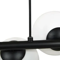 Lucande Pendellamper|Pendellamper > pendel Isandro, sort/opal, 7-lys