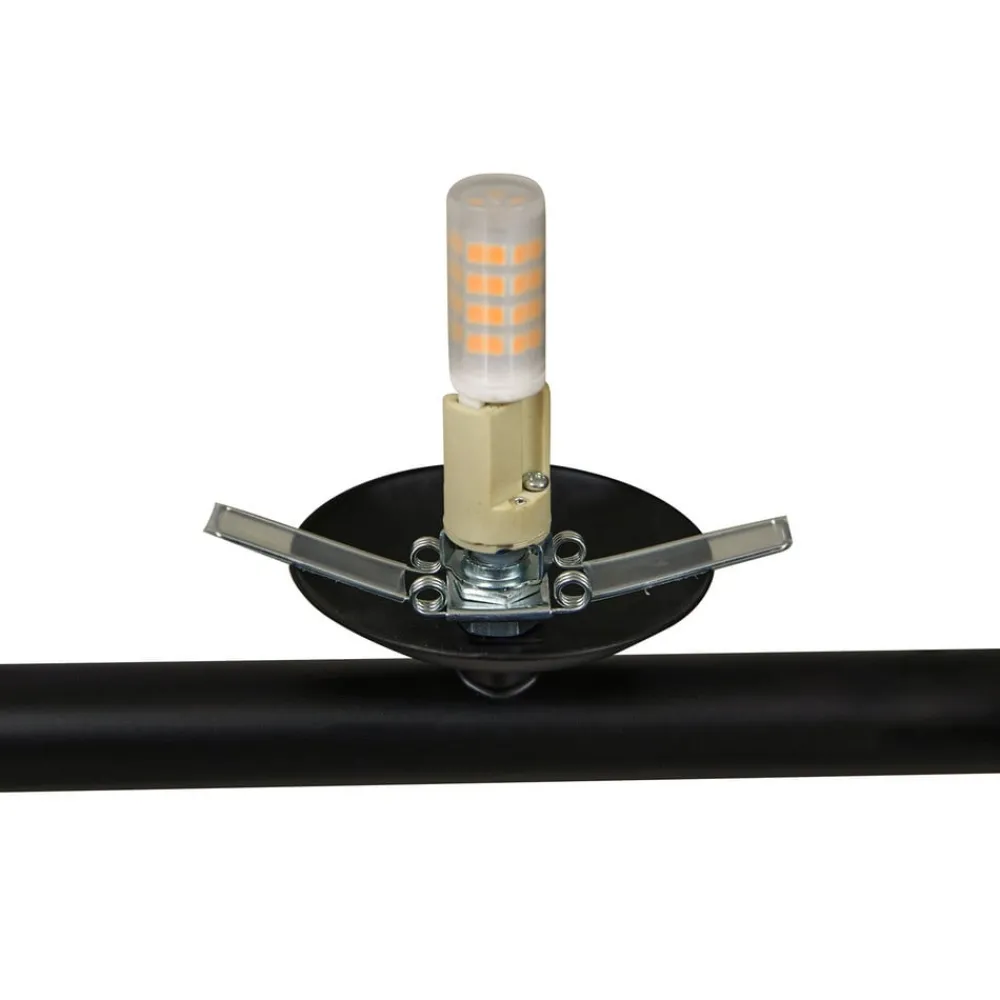 Lucande Pendellamper|Pendellamper > pendel Isandro, sort/opal, 7-lys