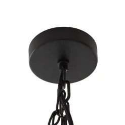 Lucande Pendellamper > -pendel Kaeloria, sort/messing, aluminium, Ø 35 cm