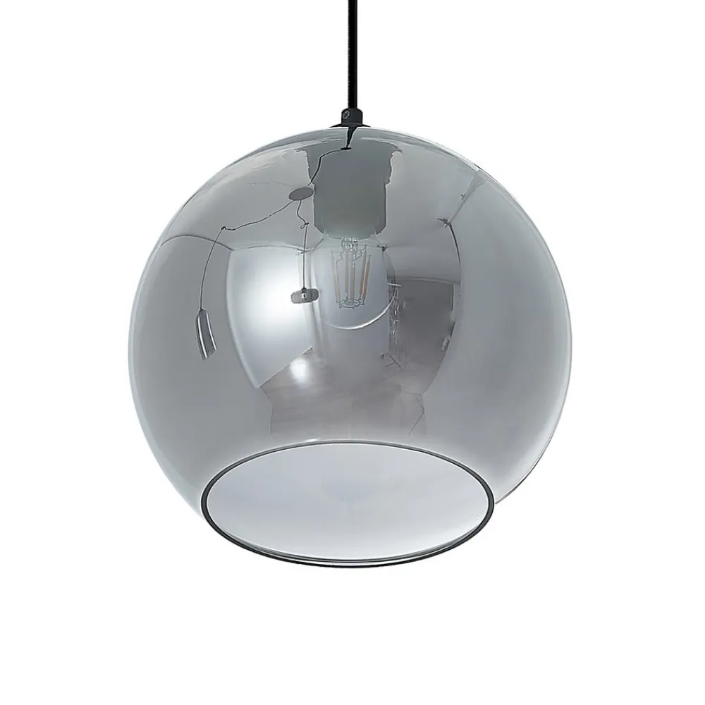 Pendellamper ^ Lucande pendellampe Zyli, 3 lyskilder, røggrå, glas