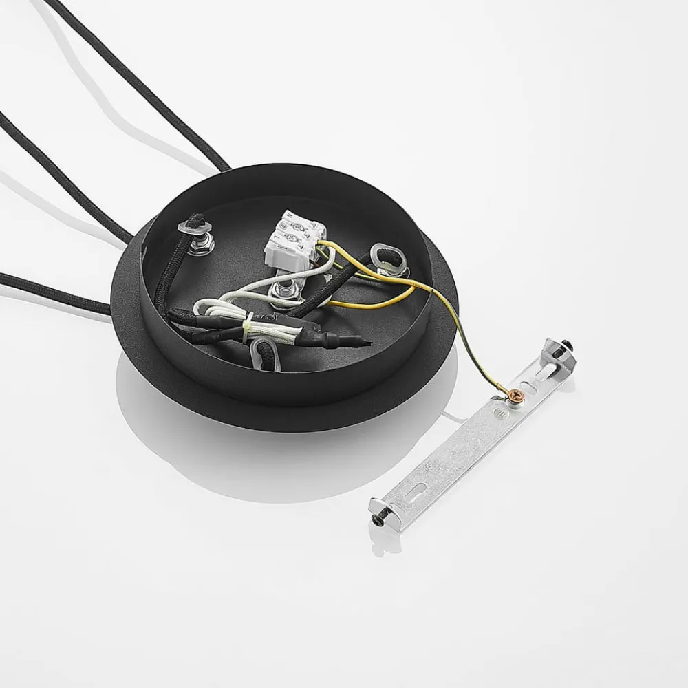 Pendellamper ^ Lucande pendellampe Zyli, 3 lyskilder, røggrå, glas