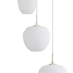 Lucande Pendellamper > -pendel Quinara, 3-lys, opal, glas, Ø 52 cm