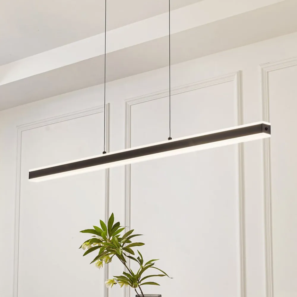 Lucande Pendellamper|Pendellamper > Pendolo LED-hængelampe, sort, aluminium, 120 cm
